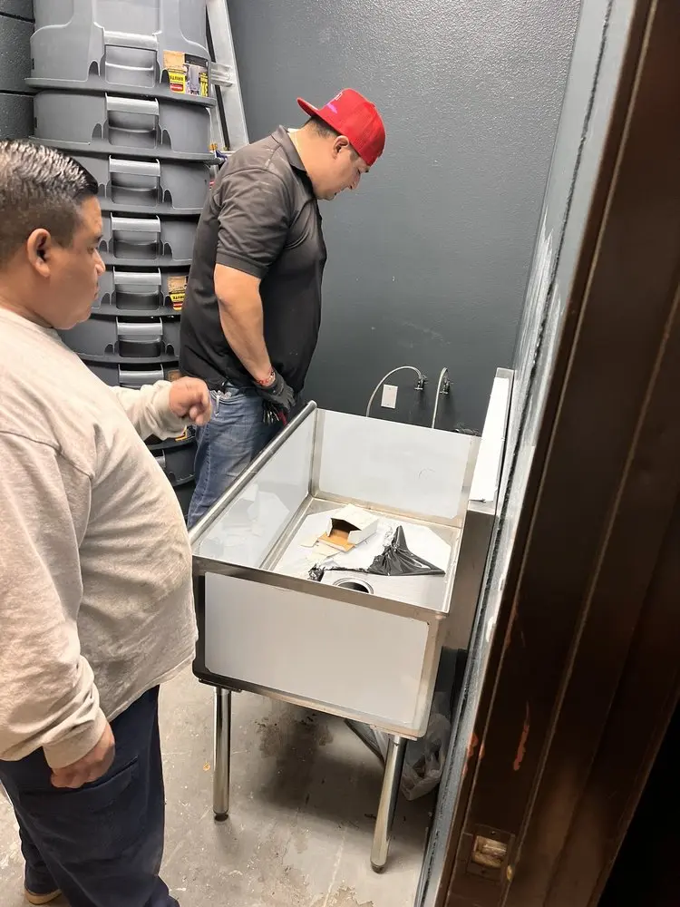 Commercial plumbing and sink installation in Rainier